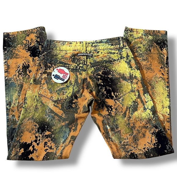 Vintage Jean Paul Gaultier Moss Camo Dead Stock Velvet Grunge Camo straight low - Picture 15 of 16